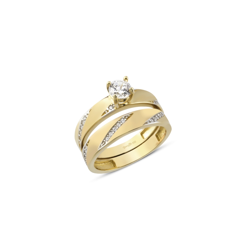 Tektaş Çiftli Yüzük T-TCY124